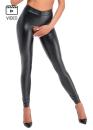 F304 Taboo Wetlook-Leggings mit offenem Schritt und Gesäß